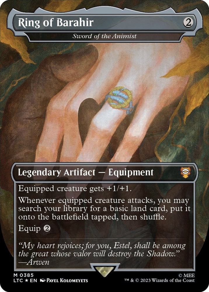 Image for Ring of Barahir - Sword of the Animist (Surge Foil) (385) [Commander: The Lord of the Rings: Tales of Middle-earth]