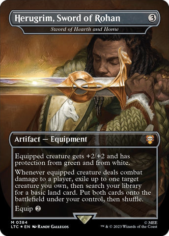 Image for Herugrim, Sword of Rohan - Sword of Hearth and Home (Surge Foil) (384) [Commander: The Lord of the Rings: Tales of Middle-earth]