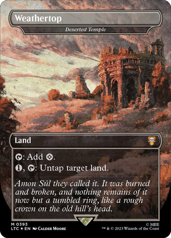 Image for Weathertop - Deserted Temple (Surge Foil) (393) [Commander: The Lord of the Rings: Tales of Middle-earth]