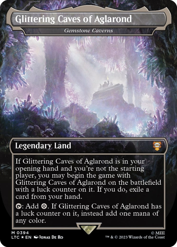 Image for Glittering Caves of Aglarond - Gemstone Caverns (Surge Foil) (394) [Commander: The Lord of the Rings: Tales of Middle-earth]