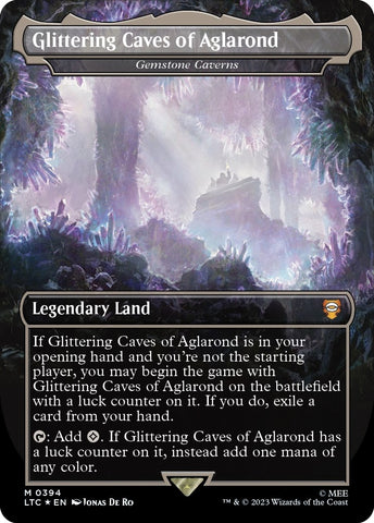 Image for Glittering Caves of Aglarond - Gemstone Caverns (Surge Foil) (394) [Commander: The Lord of the Rings: Tales of Middle-earth]