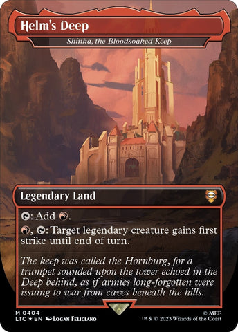 Image for Helm's Deep - Shinka, the Bloodsoaked Keep (Surge Foil) (404) [Commander: The Lord of the Rings: Tales of Middle-earth]