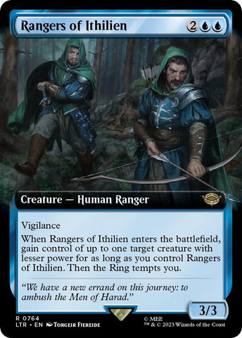 Image for Rangers of Ithilien (Extended Art) (Surge Foil) (764) [Universes Beyond: The Lord of the Rings: Tales of Middle-earth]