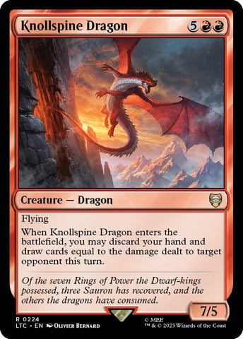 Image for Knollspine Dragon (224) [Commander: The Lord of the Rings: Tales of Middle-earth]