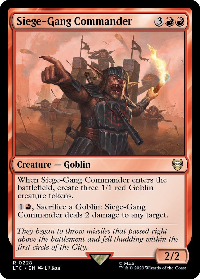Image for Siege-Gang Commander (228) [Commander: The Lord of the Rings: Tales of Middle-earth]