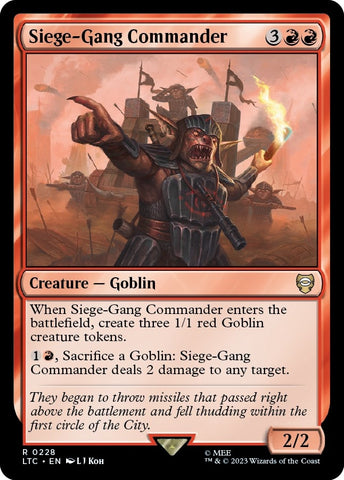 Image for Siege-Gang Commander (228) [Commander: The Lord of the Rings: Tales of Middle-earth]