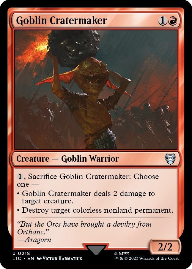 Image for Goblin Cratermaker (218) [Commander: The Lord of the Rings: Tales of Middle-earth]