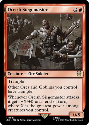 Image for Orcish Siegemaster (33) [Commander: The Lord of the Rings: Tales of Middle-earth]
