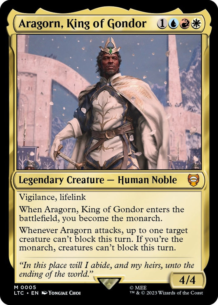 Image for Aragorn, King of Gondor (5) [Commander: The Lord of the Rings: Tales of Middle-earth]