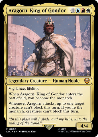 Image for Aragorn, King of Gondor (5) [Commander: The Lord of the Rings: Tales of Middle-earth]