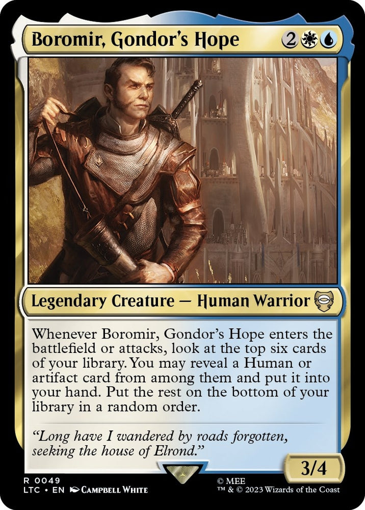 Image for Boromir, Gondor's Hope (49) [Commander: The Lord of the Rings: Tales of Middle-earth]