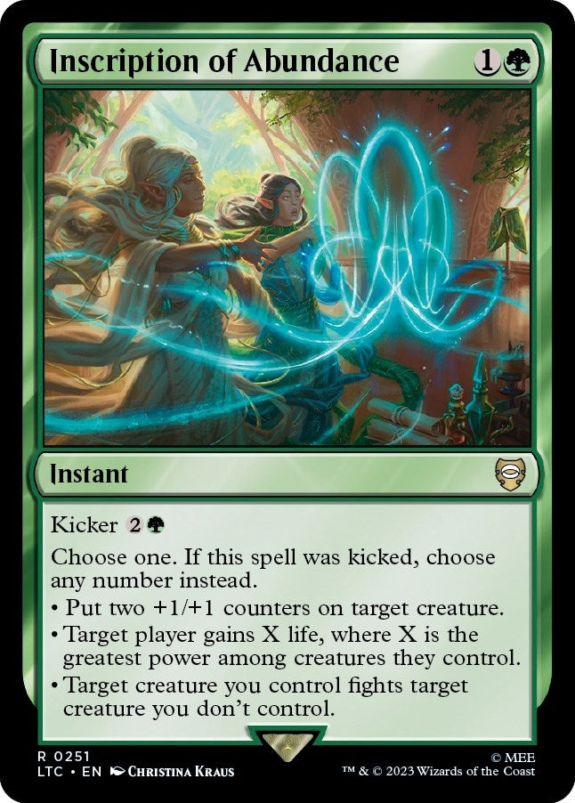 Image for Inscription of Abundance (251) [Commander: The Lord of the Rings: Tales of Middle-earth]