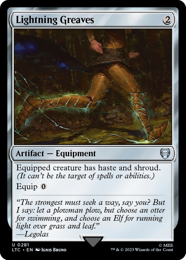 Image for Lightning Greaves (281) [Commander: The Lord of the Rings: Tales of Middle-earth]