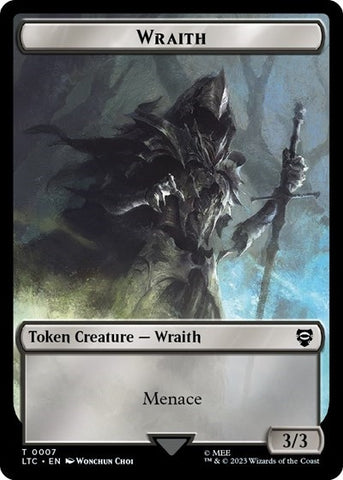 Image for Wraith // Dragon Double-Sided Token (7 // 14) [Commander: The Lord of the Rings: Tales of Middle-earth]