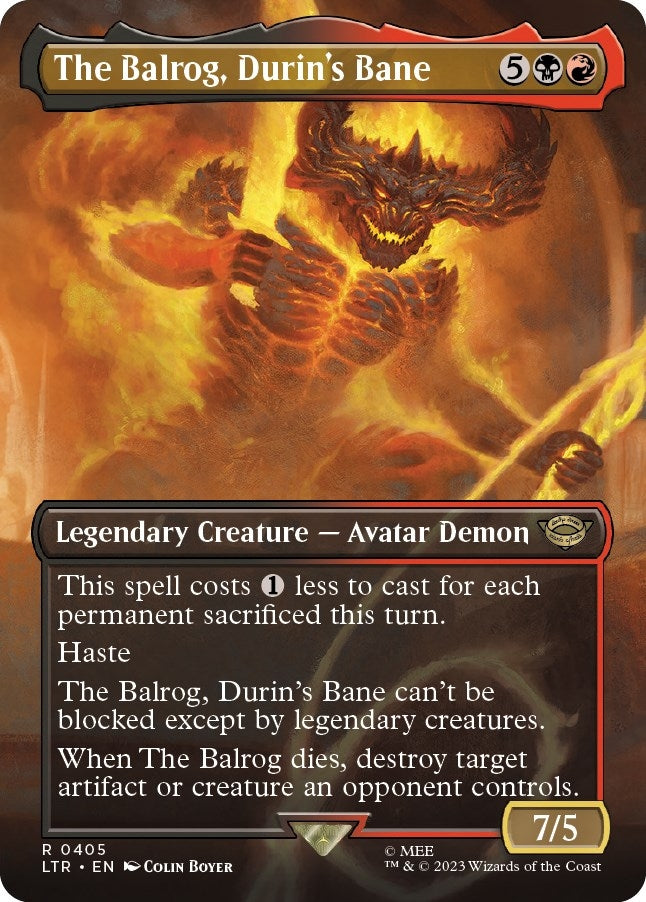 Image for The Balrog, Durin's Bane (Borderless) (405) [Universes Beyond: The Lord of the Rings: Tales of Middle-earth]