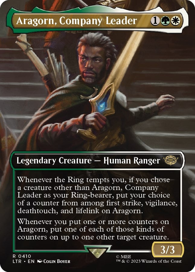 Image for Aragorn, Company Leader (Borderless) (410) [Universes Beyond: The Lord of the Rings: Tales of Middle-earth]