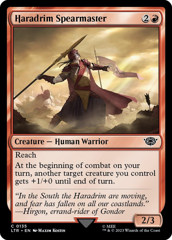 Image for Haradrim Spearmaster (135) [Universes Beyond: The Lord of the Rings: Tales of Middle-earth]