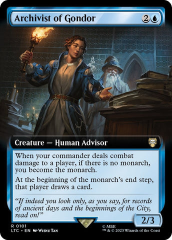 Image for Archivist of Gondor (Extended Art) (101) [Commander: The Lord of the Rings: Tales of Middle-earth]