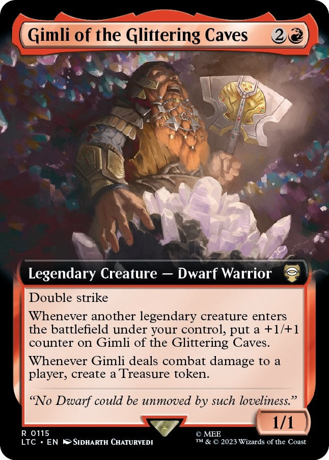 Image for Gimli of the Glittering Caves (Extended Art) (115) [Commander: The Lord of the Rings: Tales of Middle-earth]