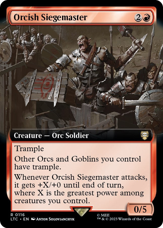 Image for Orcish Siegemaster (Extended Art) (116) [Commander: The Lord of the Rings: Tales of Middle-earth]