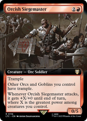 Image for Orcish Siegemaster (Extended Art) (116) [Commander: The Lord of the Rings: Tales of Middle-earth]