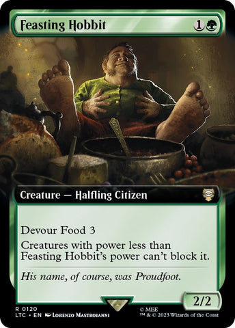 Image for Feasting Hobbit (Extended Art) (120) [Commander: The Lord of the Rings: Tales of Middle-earth]
