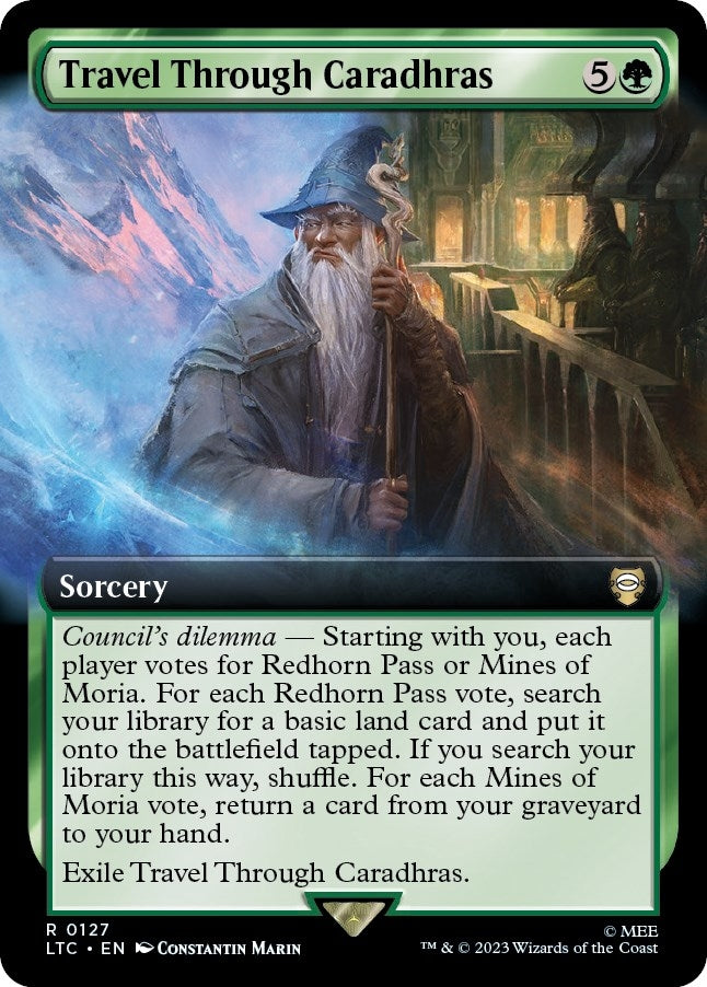 Image for Travel Through Caradhras (Extended Art) (127) [Commander: The Lord of the Rings: Tales of Middle-earth]