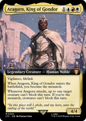 Image for Aragorn, King of Gondor (Extended Art) (85) [Commander: The Lord of the Rings: Tales of Middle-earth]