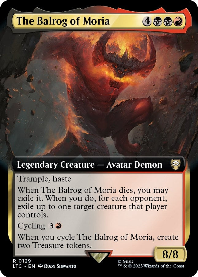 Image for The Balrog of Moria (Extended Art) (129) [Commander: The Lord of the Rings: Tales of Middle-earth]