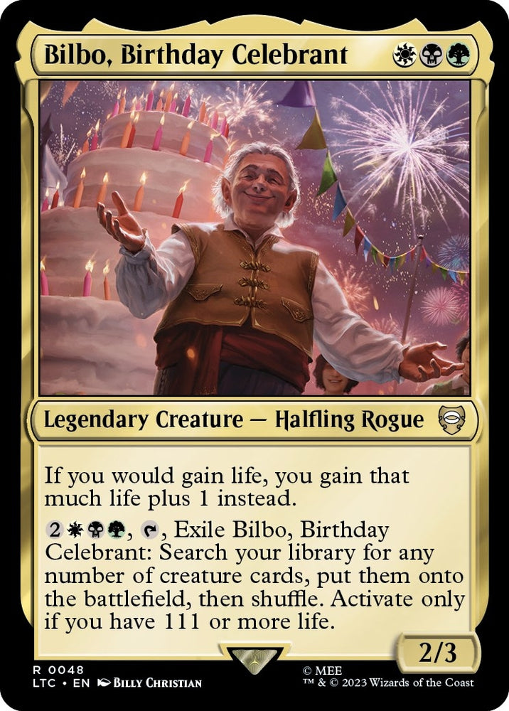 Image for Bilbo, Birthday Celebrant (48) [Commander: The Lord of the Rings: Tales of Middle-earth]