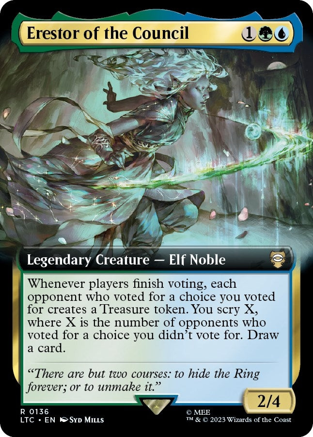 Image for Erestor of the Council (Extended Art) (136) [Commander: The Lord of the Rings: Tales of Middle-earth]