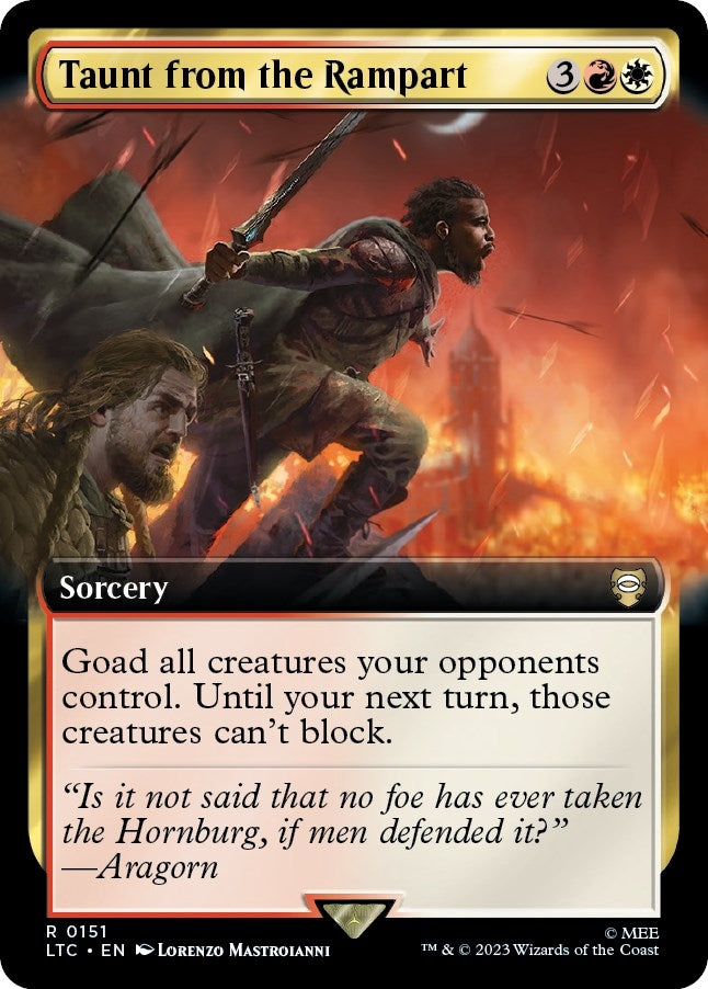 Image for Taunt from the Rampart (Extended Art) (151) [Commander: The Lord of the Rings: Tales of Middle-earth]