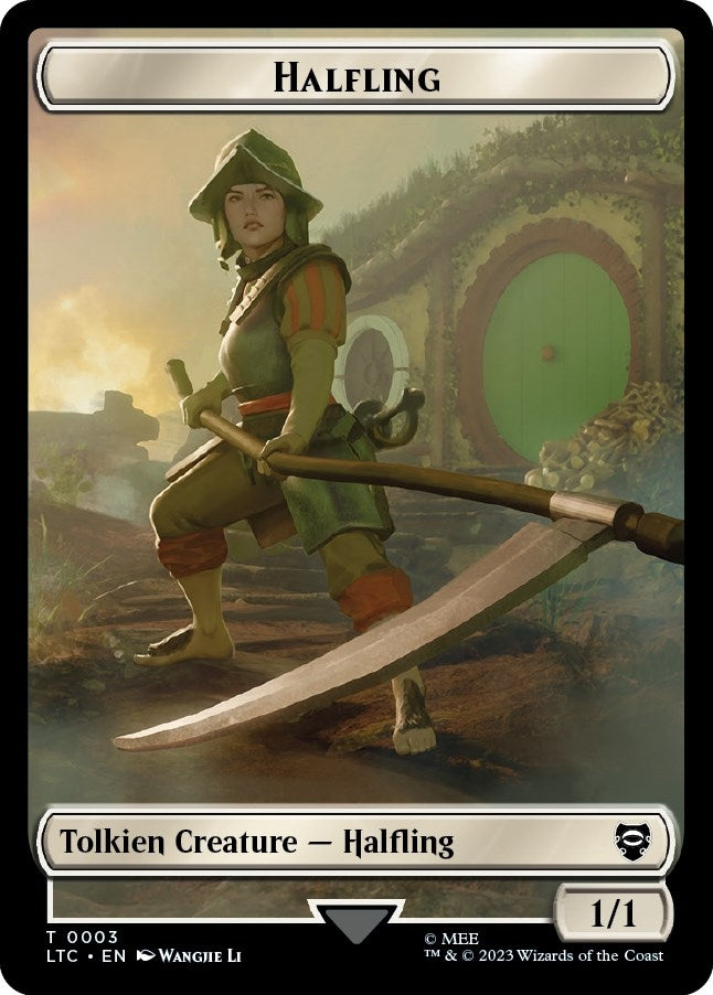 Image for Halfling // Treasure Double-Sided Token (3 // 12) [Commander: The Lord of the Rings: Tales of Middle-earth]