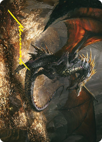 Image for Cavern-Hoard Dragon Art Card (Gold-Stamped Signature) (61) [Art Series: Universes Beyond: The Lord of the Rings: Tales of Middle-earth]