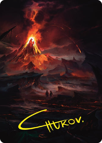 Image for Valley of Gorgoroth Art Card (Gold-Stamped Signature) (80) [Art Series: Universes Beyond: The Lord of the Rings: Tales of Middle-earth]