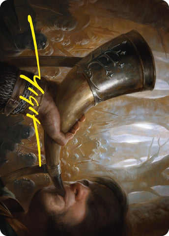 Image for Horn of Gondor Art Card (Gold-Stamped Signature) (29) [Art Series: Universes Beyond: The Lord of the Rings: Tales of Middle-earth]