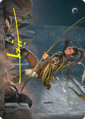 Image for Legolas, Counter of Kills Art Card (Gold-Stamped Signature) (17) [Art Series: Universes Beyond: The Lord of the Rings: Tales of Middle-earth]