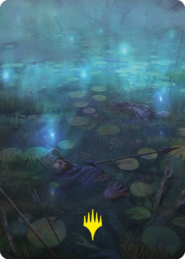Image for The Dead Marshes Art Card (Gold-Stamped Signature) (79) [Art Series: Universes Beyond: The Lord of the Rings: Tales of Middle-earth]