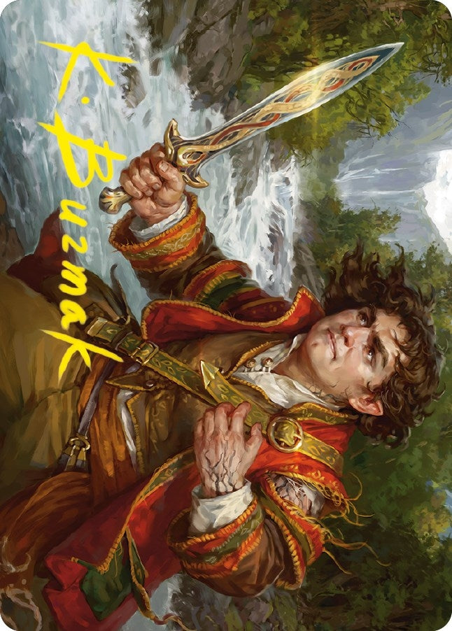 Image for Frodo Baggins Art Card (16/81) (Gold-Stamped Signature) (16) [Art Series: Universes Beyond: The Lord of the Rings: Tales of Middle-earth]