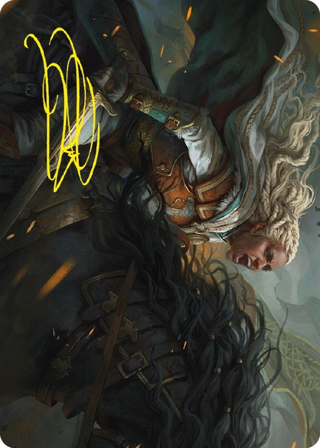 Image for Eowyn, Fearless Knight Art Card (Gold-Stamped Signature) (15) [Art Series: Universes Beyond: The Lord of the Rings: Tales of Middle-earth]