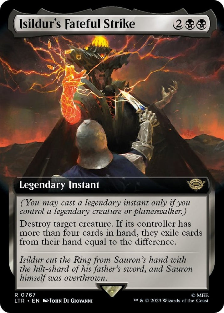 Image for Isildur's Fateful Strike (Extended Art) (Surge Foil) (767) [Universes Beyond: The Lord of the Rings: Tales of Middle-earth]