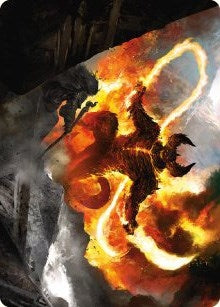 Image for The Balrog, Flame of Udun Art Card (36) [Art Series: Universes Beyond: The Lord of the Rings: Tales of Middle-earth]