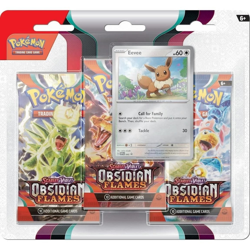 Image for Obsidian Flames 3 Pack Blister [Eevee] (OBF)