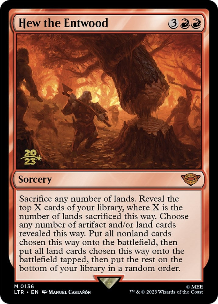 Image for Hew the Entwood (136) [Prerelease Cards]