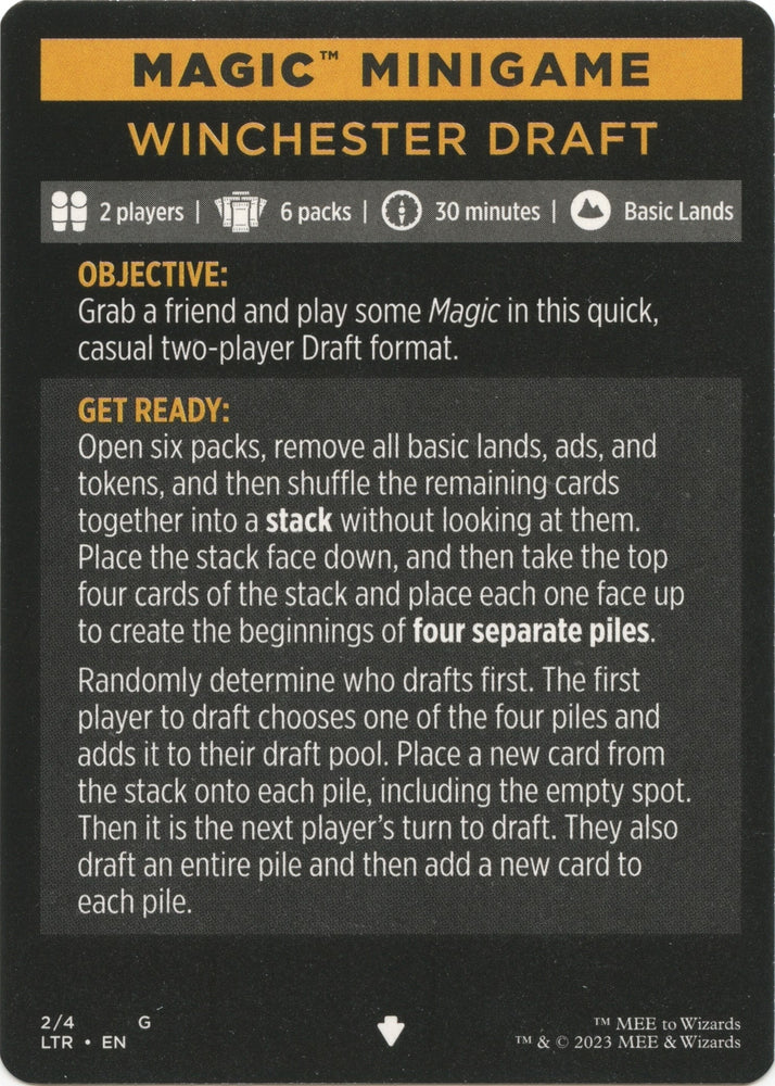 Image for Magic Minigame: Winchester Draft (2) [Universes Beyond: The Lord of the Rings: Tales of Middle-earth]