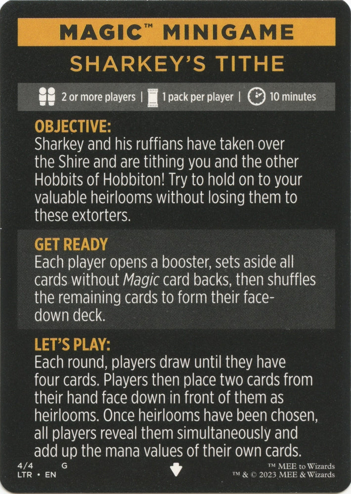 Image for Magic Minigame: Sharkey's Tithe (4) [Universes Beyond: The Lord of the Rings: Tales of Middle-earth]