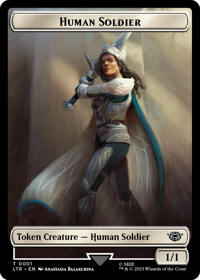 Image for Human Soldier (0001) // Food (0011) Double-Sided Token (1 // 11) [Universes Beyond: The Lord of the Rings: Tales of Middle-earth]
