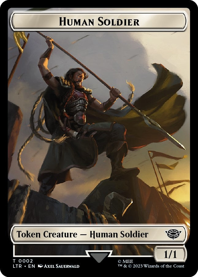 Image for Human Soldier (0002) // Food (0009) Double-Sided Token (2 // 9) [Universes Beyond: The Lord of the Rings: Tales of Middle-earth]