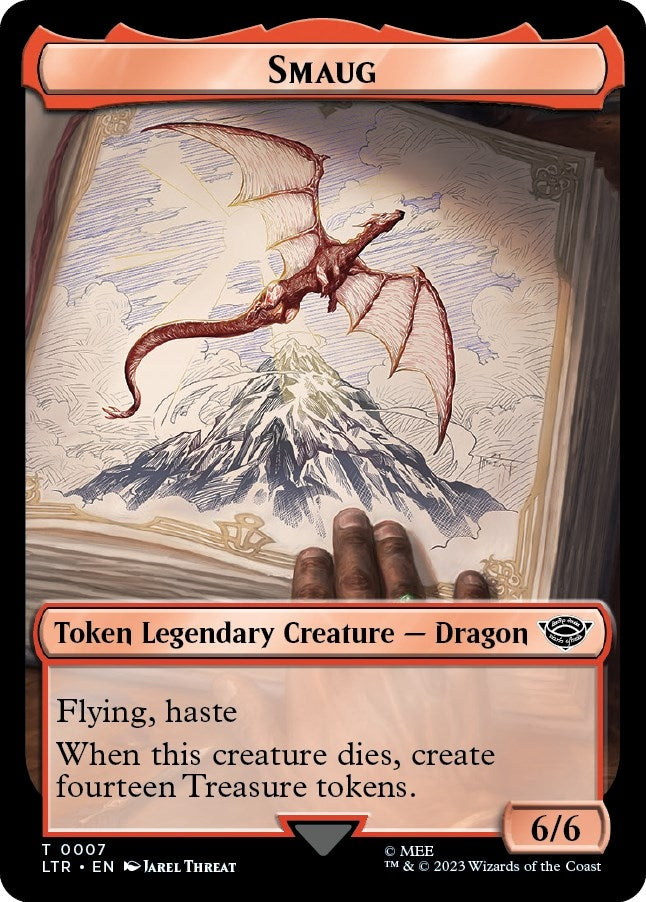Image for Smaug // Food (0009) Double-Sided Token (7 // 9) [Universes Beyond: The Lord of the Rings: Tales of Middle-earth]