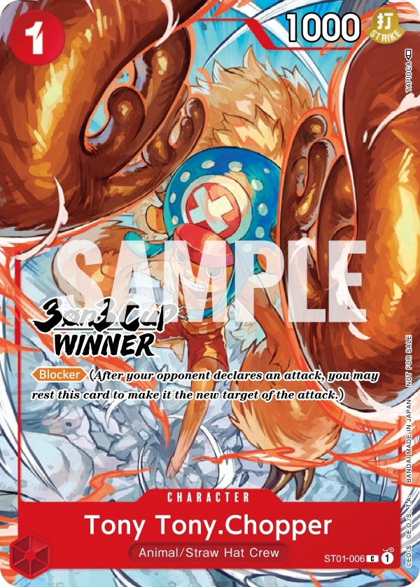 Image for Tony Tony.Chopper (3-on-3 Cup) [Winner] (ST01-006) (One Piece Promotion Cards) - One Piece Card Game
